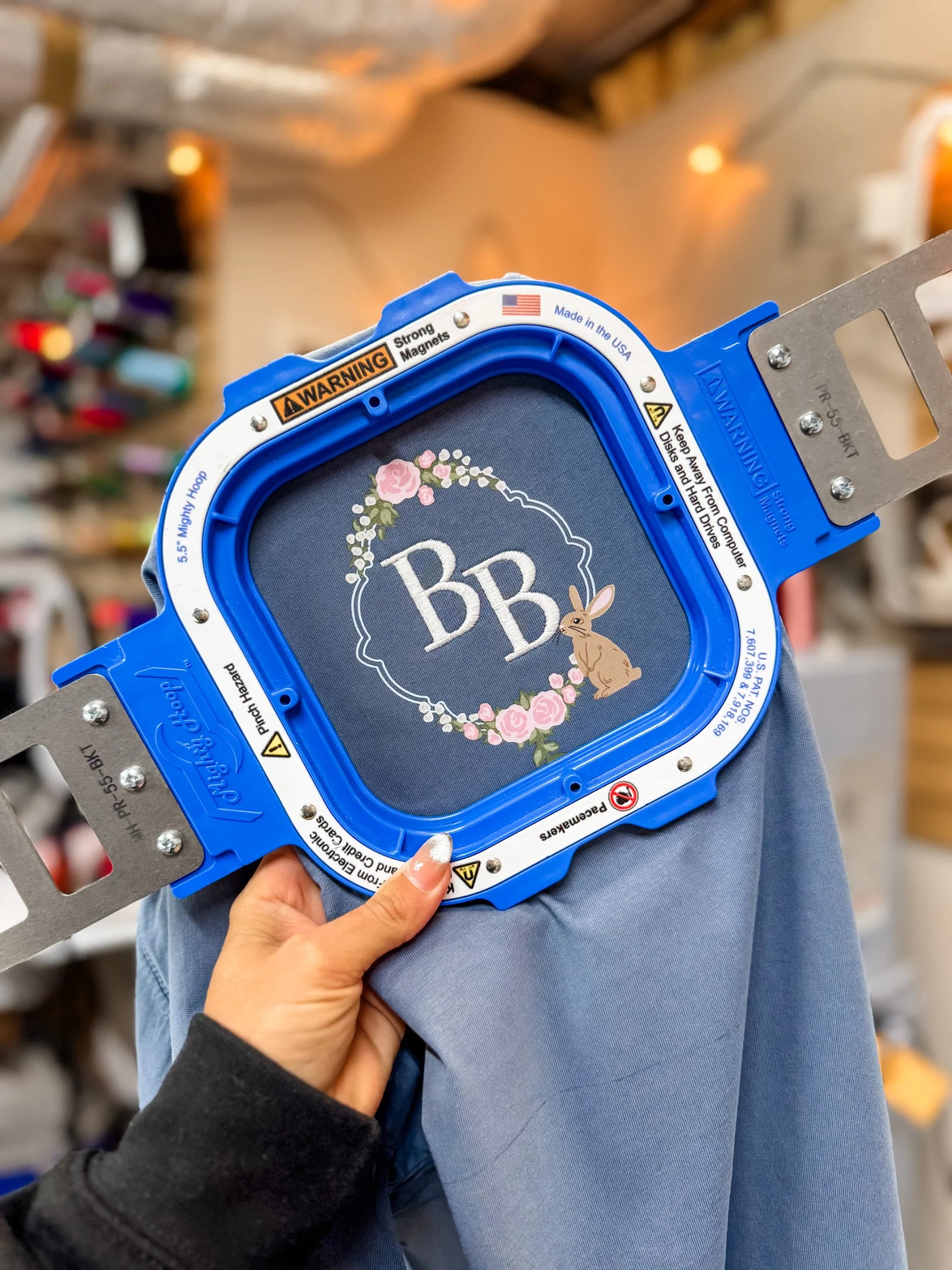 Easter Monogram Frame with Bunny