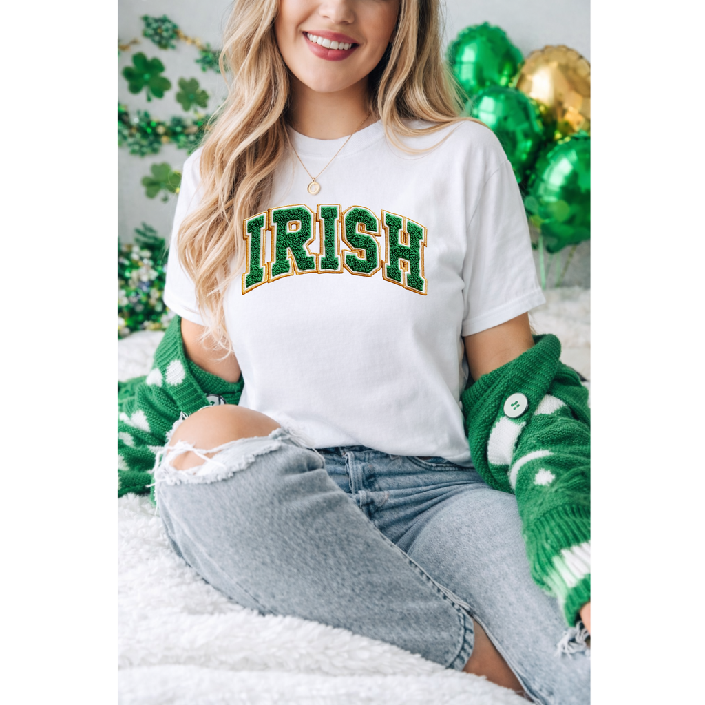 Faux Embroidered Chenille IRISH 3D DTF Transfer