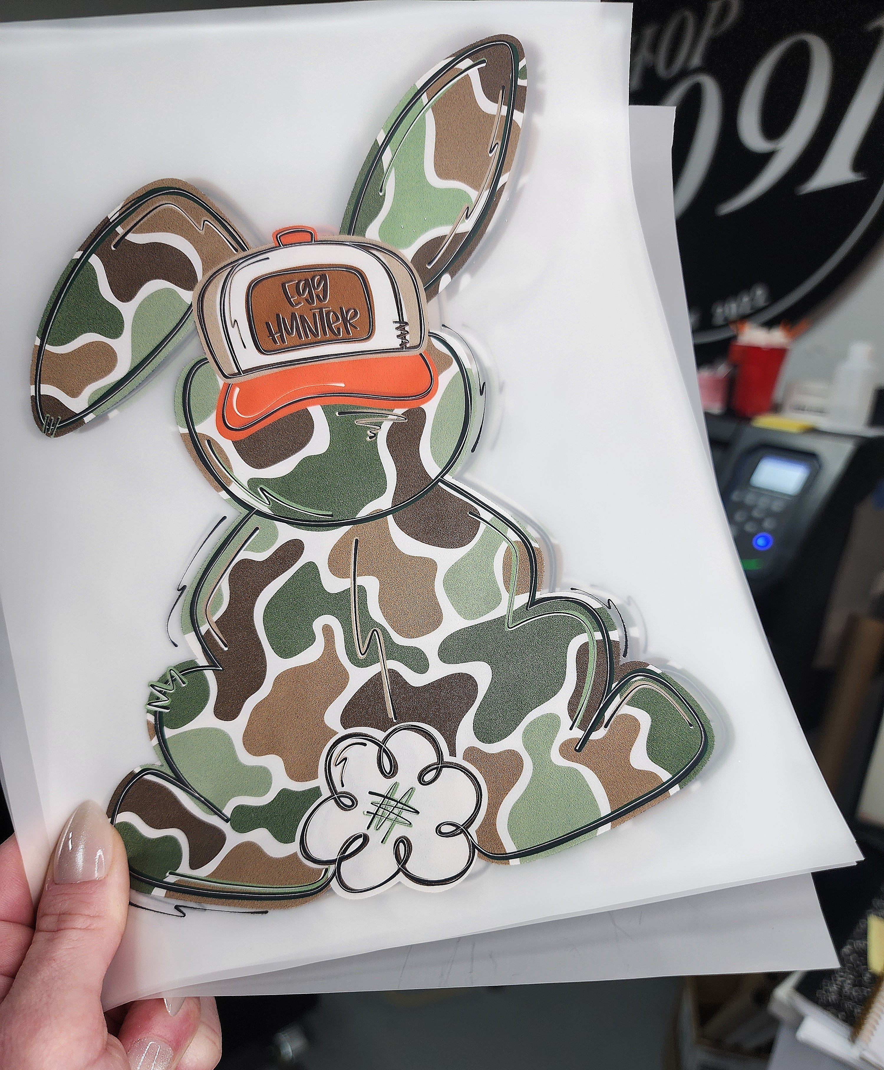Camo Silhouette Bunny