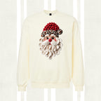 Faux Yarn 3D Santa with Cheetah Print Hat