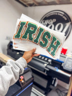 Faux Embroidered Chenille IRISH 3D DTF Transfer