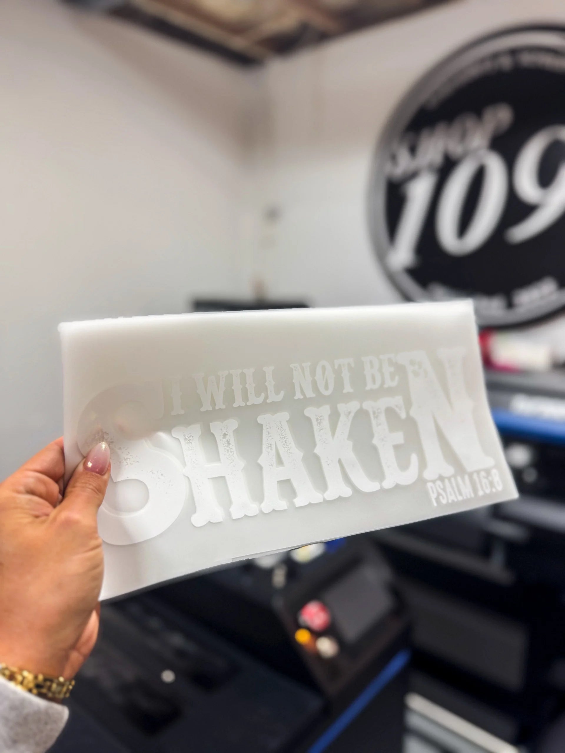 I will not be Shaken in WHITE