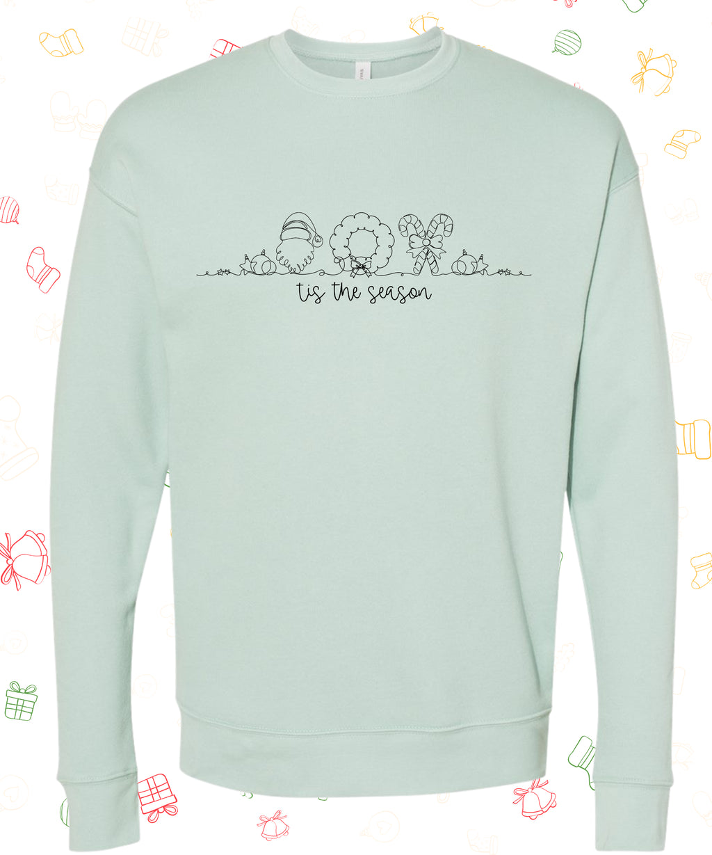 Tis' The Season Line Art DTF Transfer