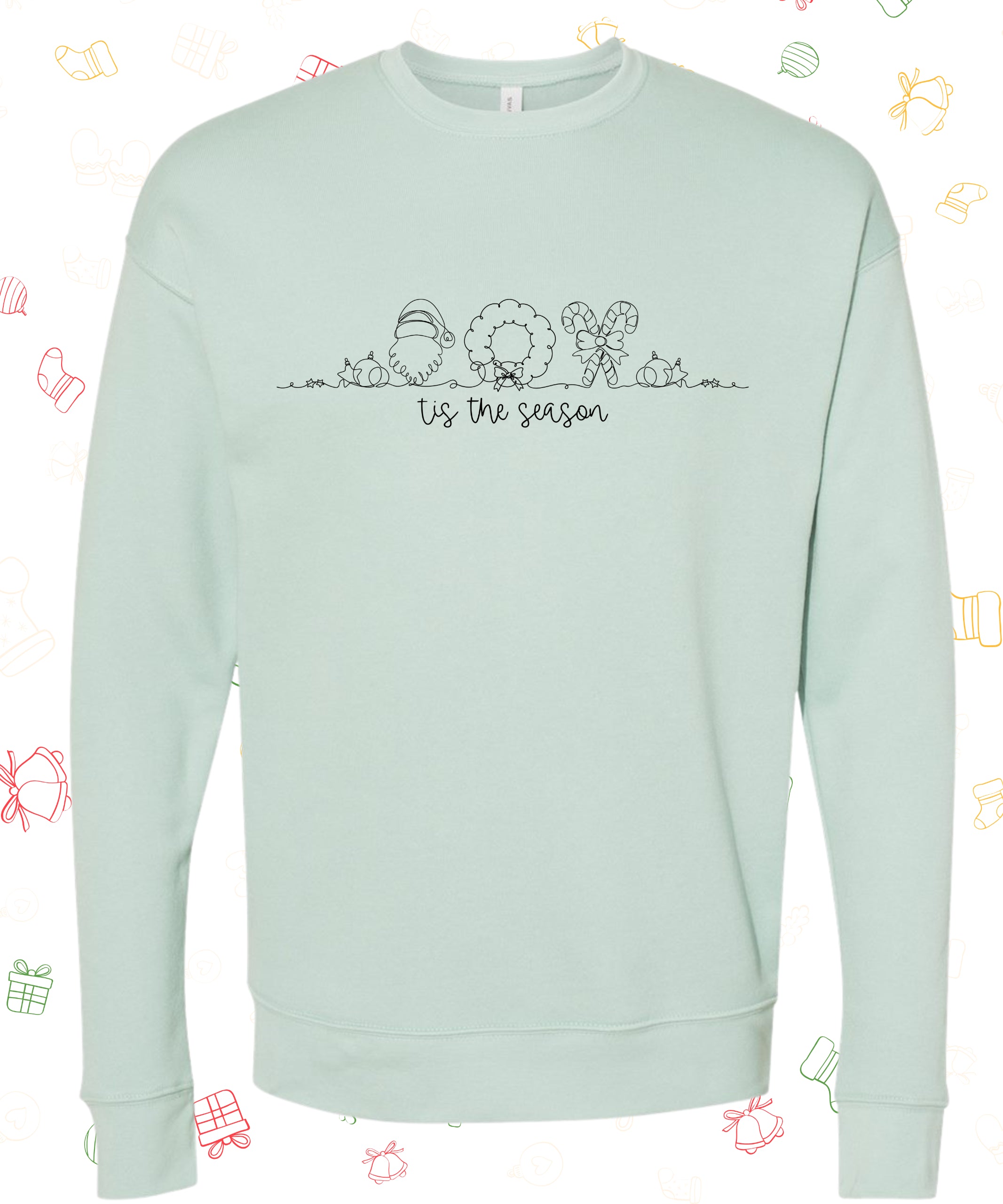 Tis' The Season Line Art DTF Transfer