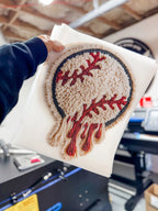 Faux Embroidered Yarn Baseball Melt 3D DTF Transfer