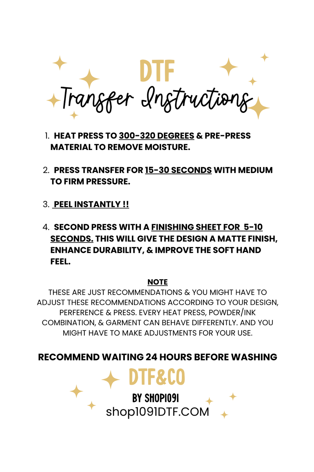 instructions