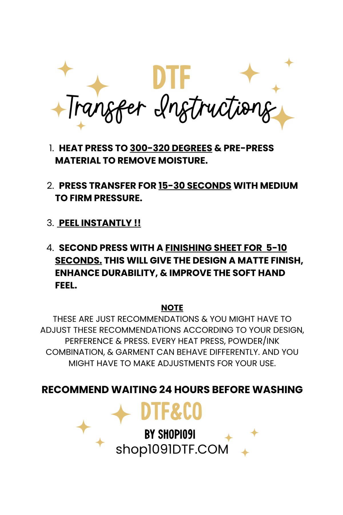 instructions
