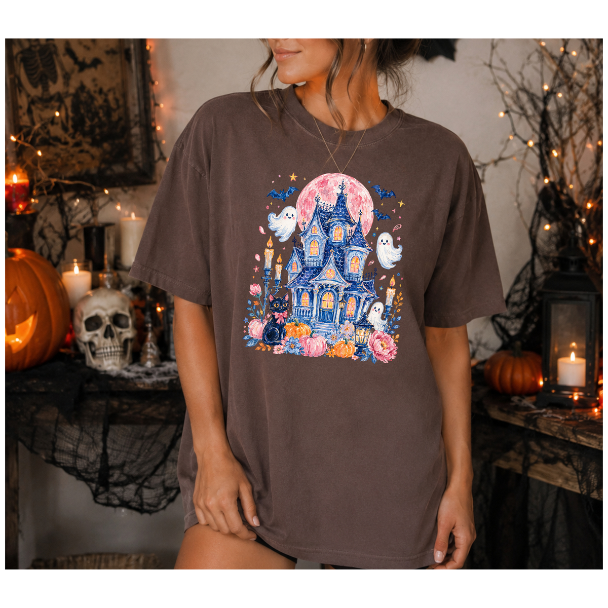 Watercolor Happy Haunted House