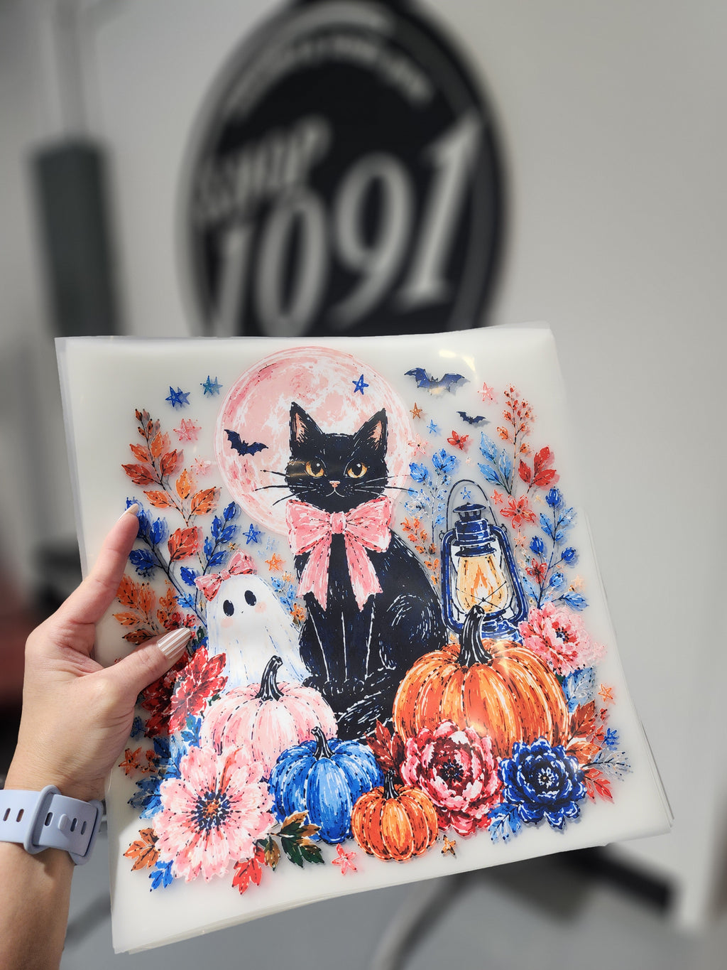 Watercolor Black Cat Halloween 🐈‍⬛
