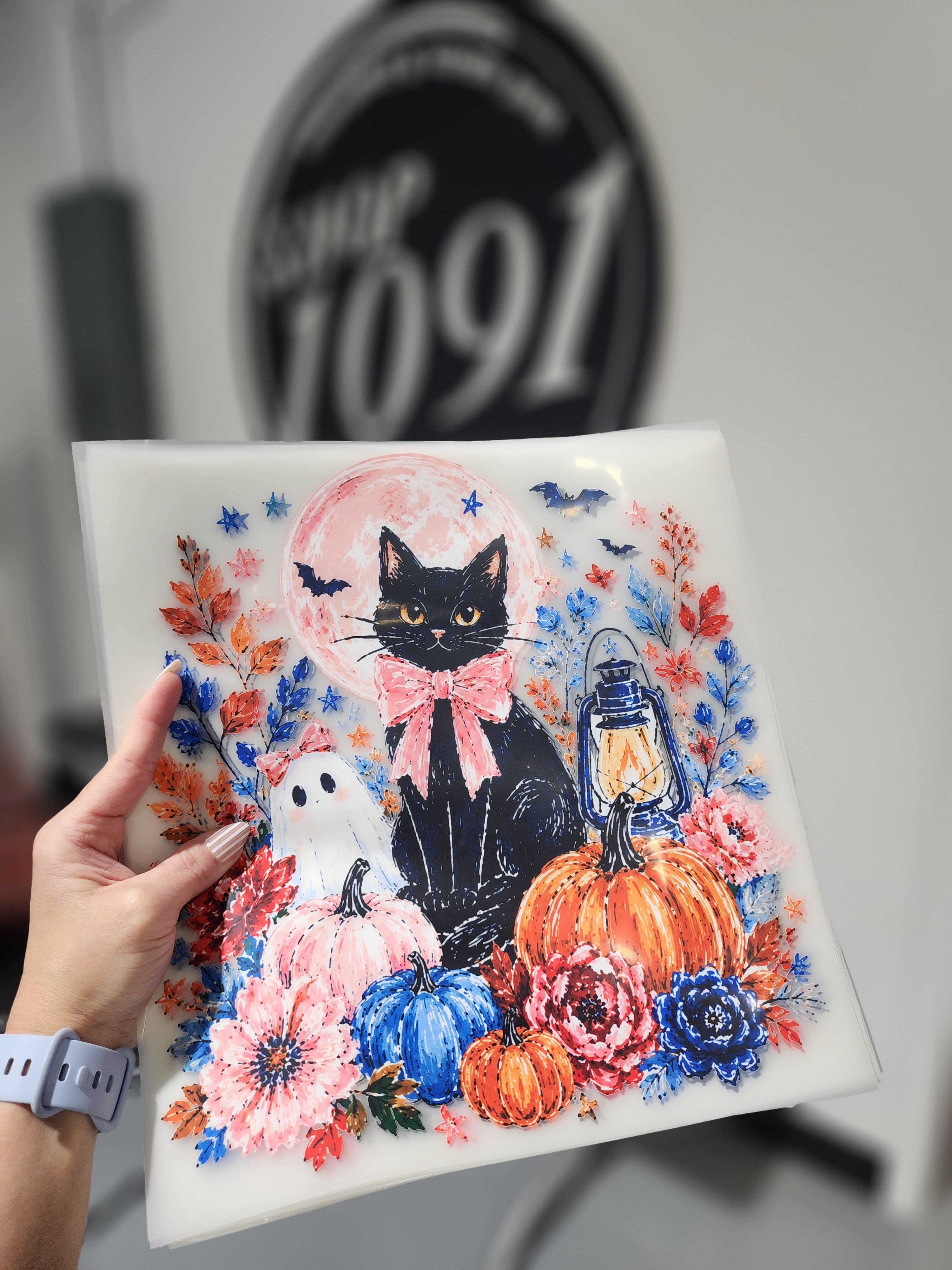 Watercolor Black Cat Halloween 🐈‍⬛