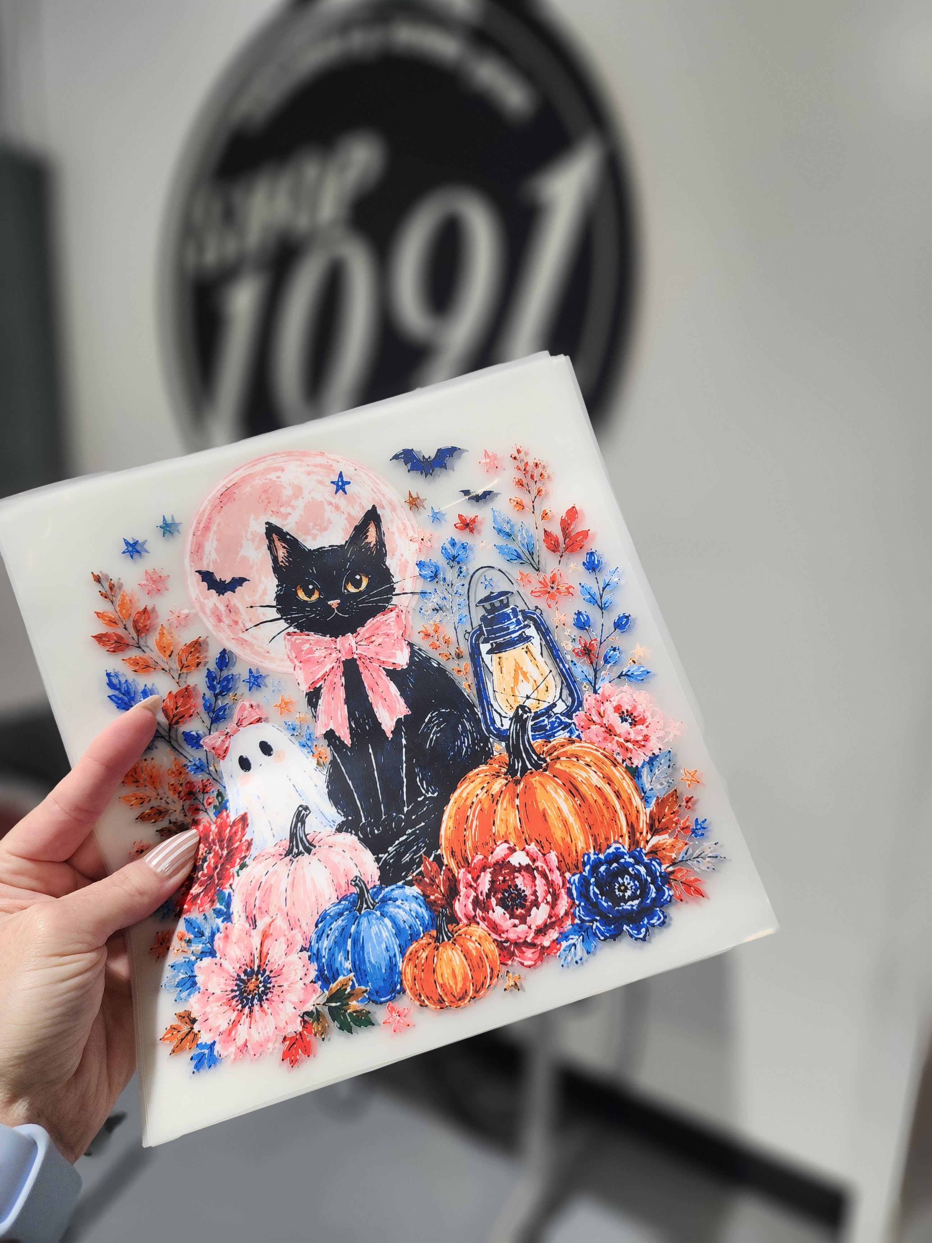 Watercolor Black Cat Halloween 🐈‍⬛