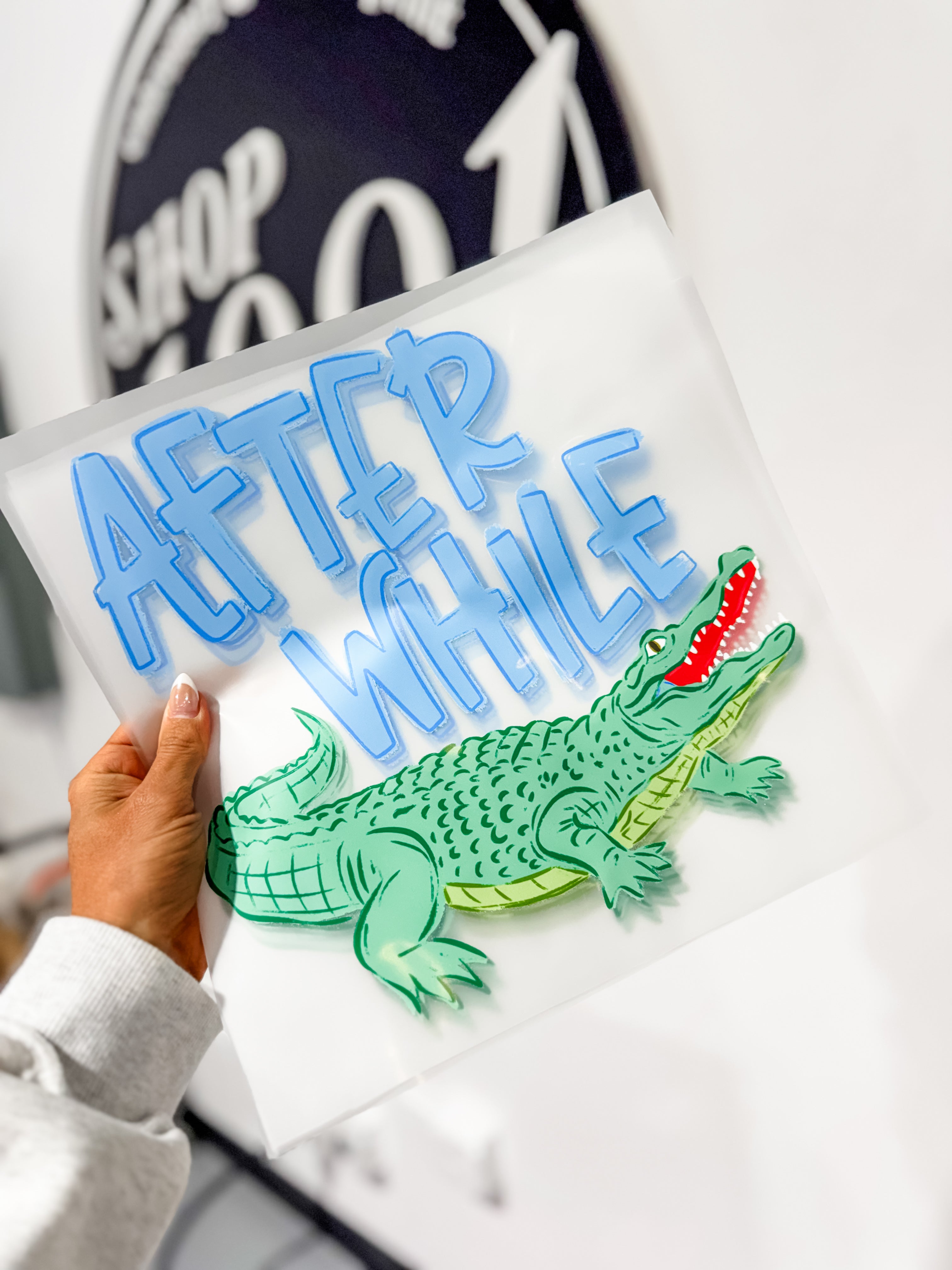 After While Crocodile 🐊 in BLUE