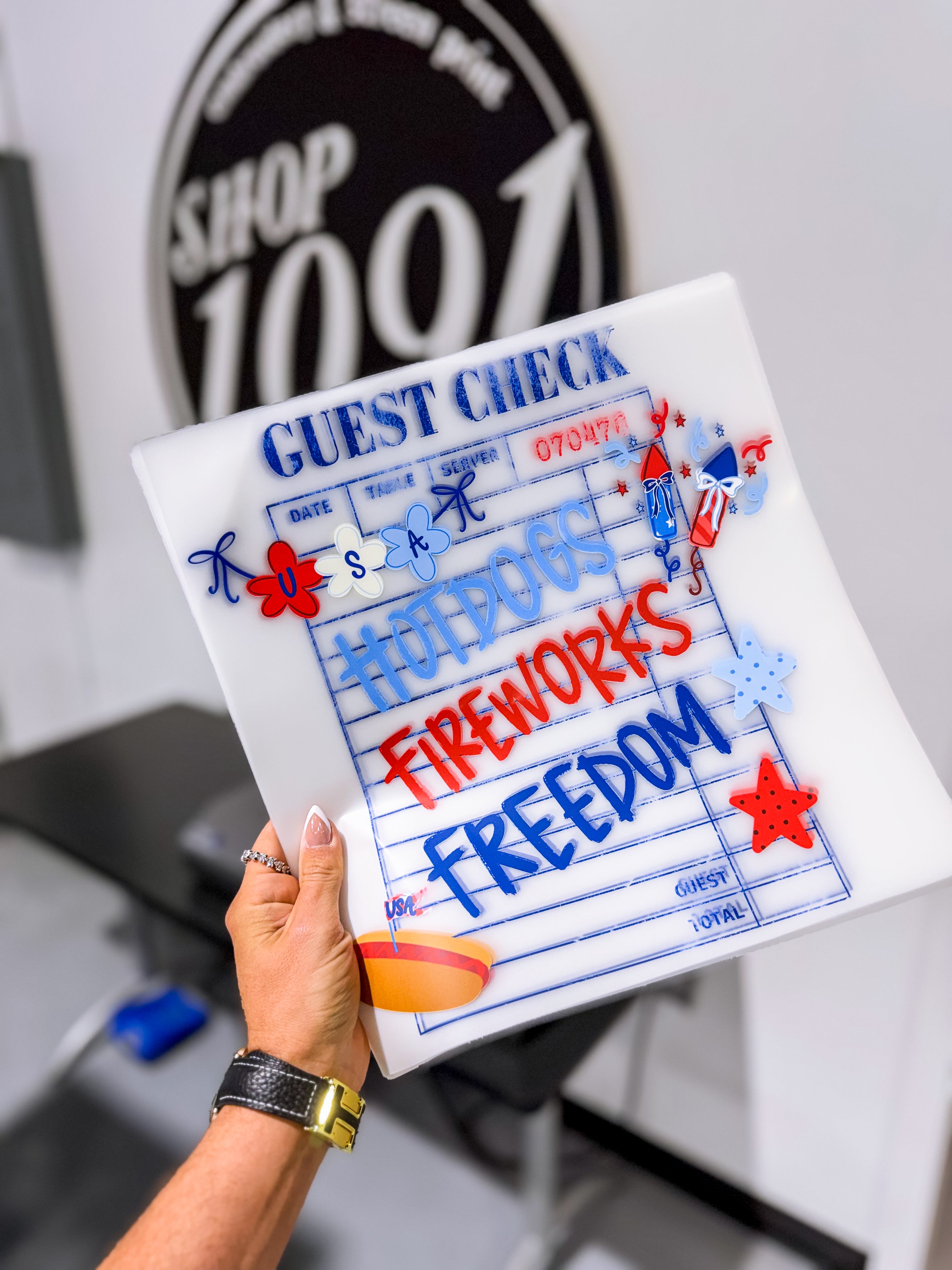 Hotdogs, Fireworks & Freedom Guest Check
