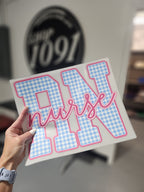 Pink & Blue Gingham RN