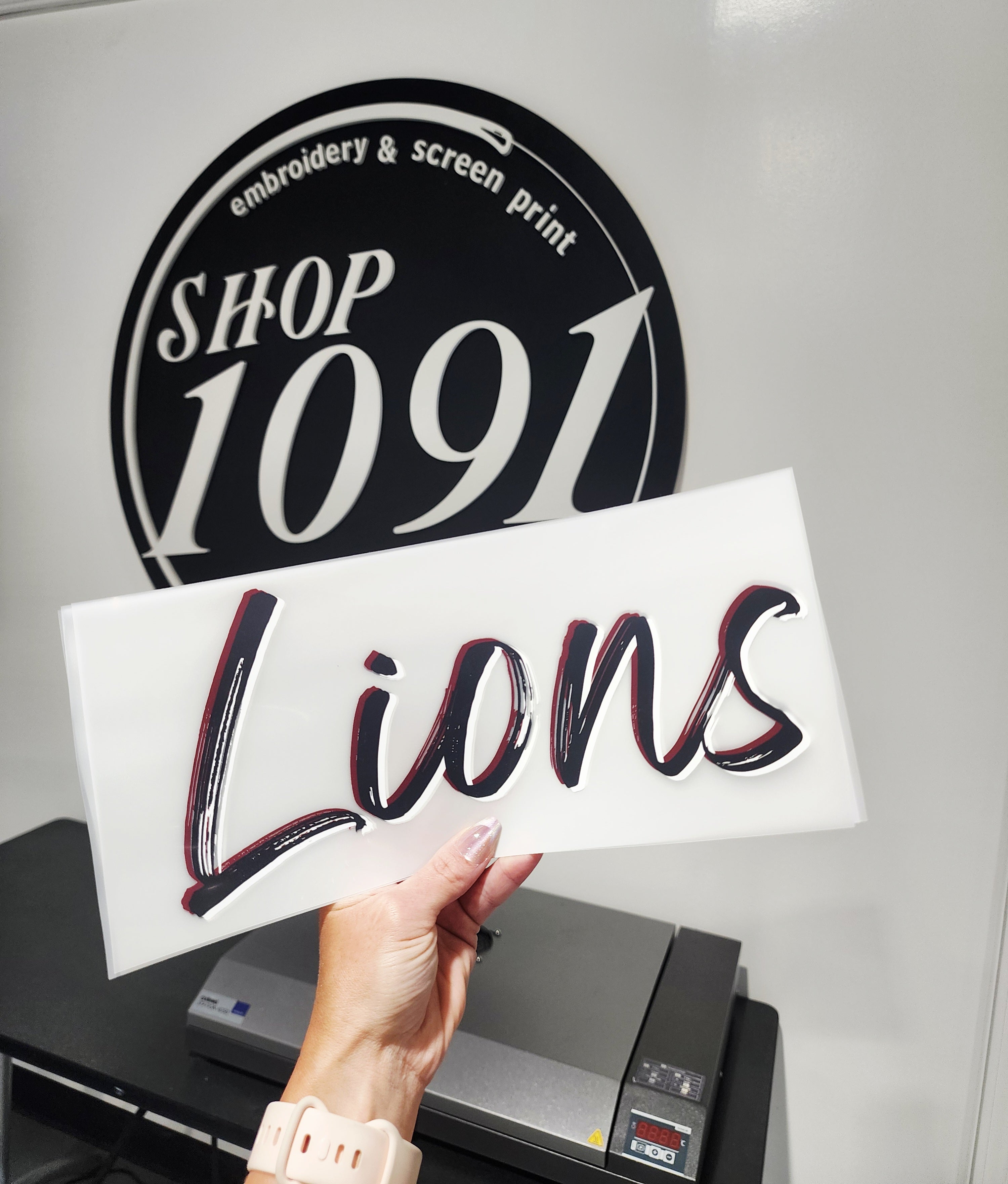 Lions - Maroon, Black & White